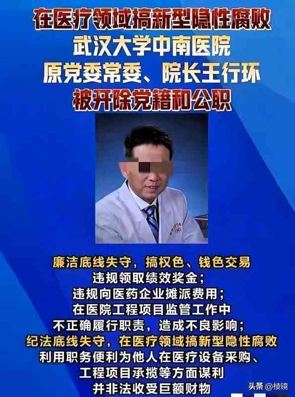  医疗反腐深水区：从王行环案透视医院权力监督的制度盲点 健康养生